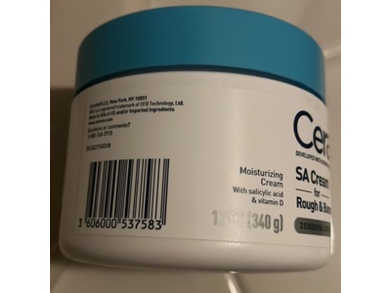 CeraVe SA Moisturizing Cream, Salicylic Acid & Vitamin D, 12 oz/340 g