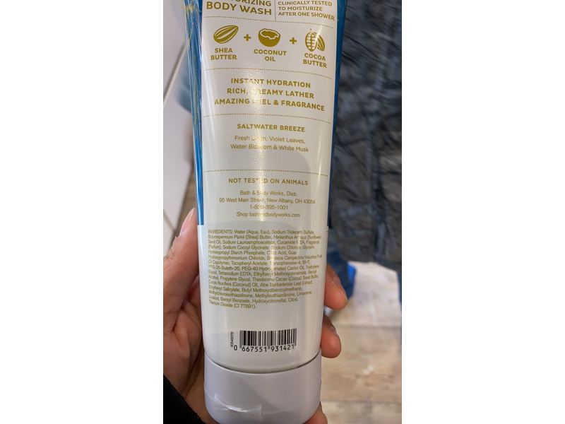 Bath & Body Works Saltwater Breeze Moisturizing Body Wash, Shea Butter + Cocoa Butter, 10 fl oz/296 mL