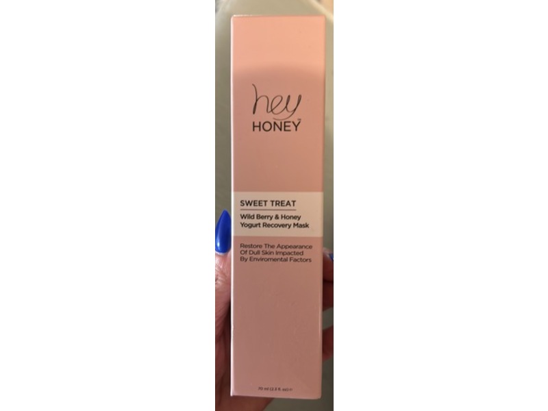 Hey Honey Sweet Treat Recovery Mask, Wild Berry & Honey Yogurt, 2.3 fl oz/70 mL