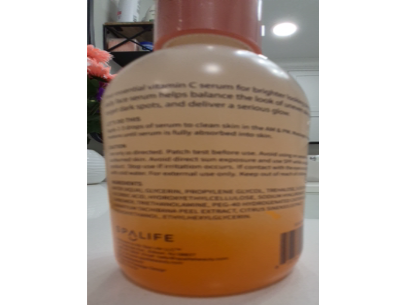 SpaLife Vitamin C Serum, Glow, 3.7 fl oz/100 mL
