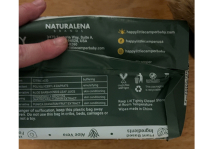 Happy Little Camper Natural Baby Wipes, Sensitive Skin, 216 Count