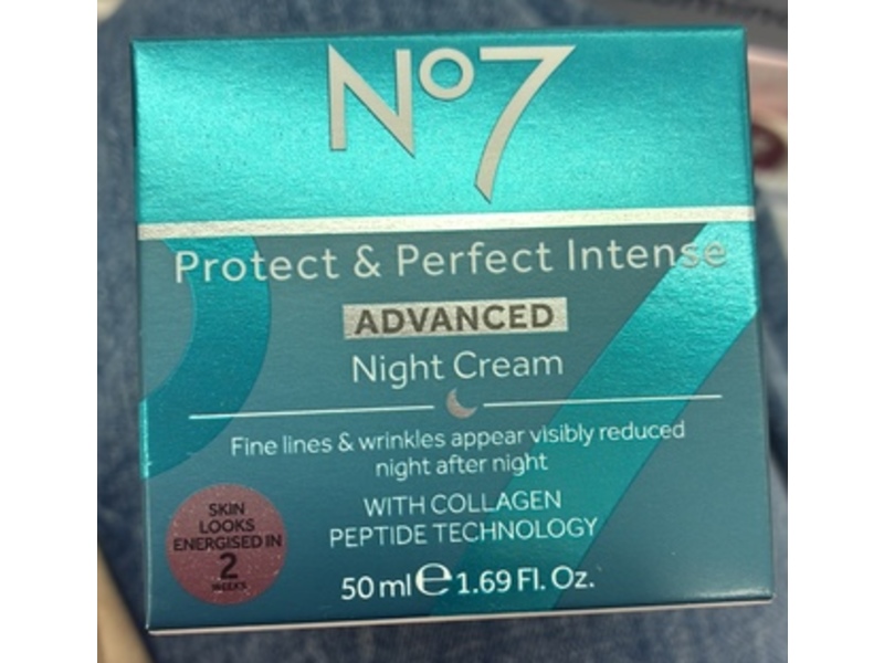 No7 Protect & Perfect Night Cream, Advanced, 1.69 fl oz/50 mL
