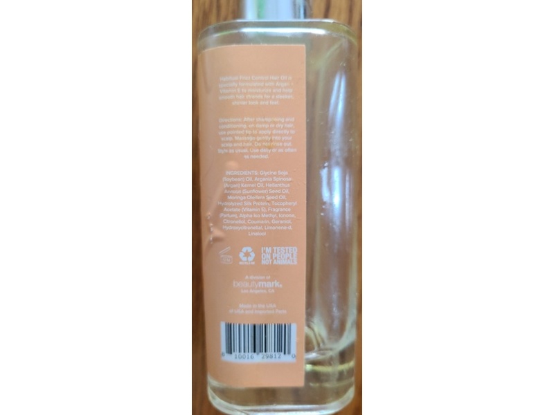 Habitual Frizz Control Hair Oil, Argan & Vitamin E, 4 fl oz/120 mL