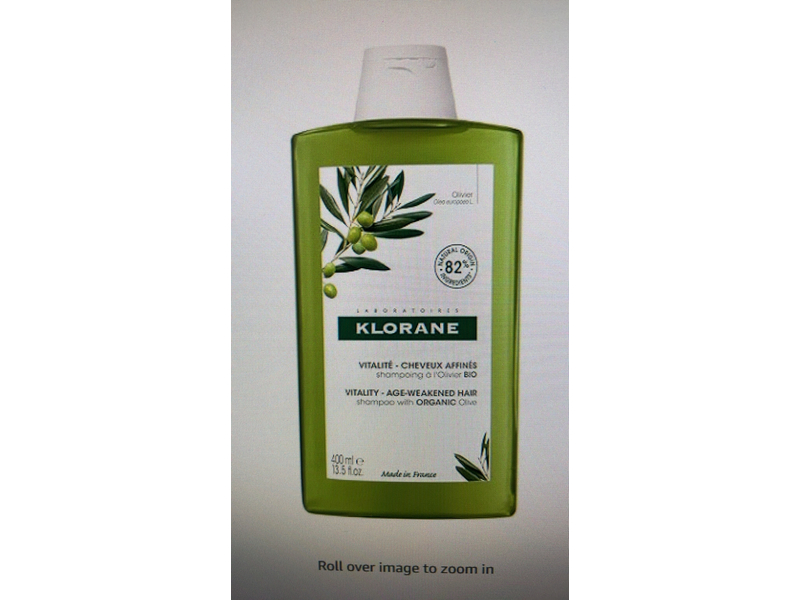 Klorane Vitality Age Weakened Hair Shampoo, Olive, 13.5 fl oz/400 mL