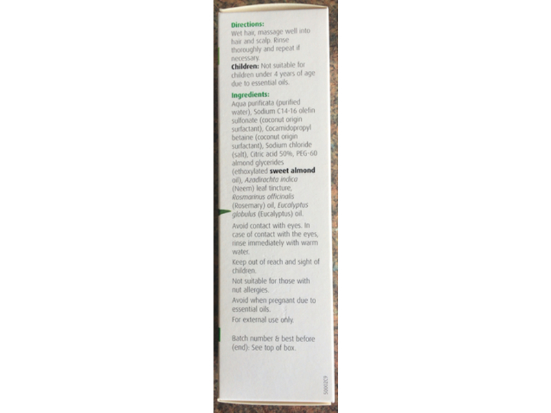 Bioforce A Vogel Neem Shampoo, 250 mL