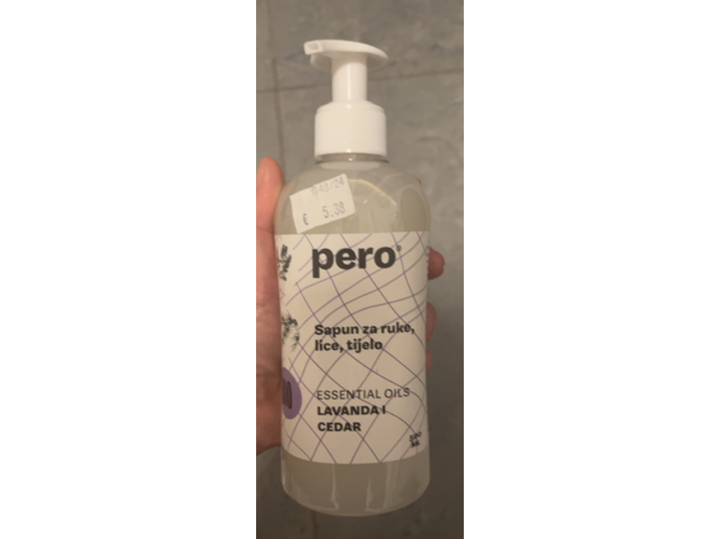 Pero Bio Face + Hand & Body wash, Lavanda I Cedar, 500 mL