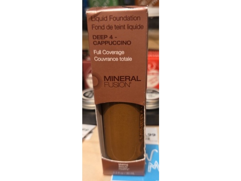 Mineral Fusion Liquid Foundation, Deep 4 Cappuccino, 1 fl oz/30 mL