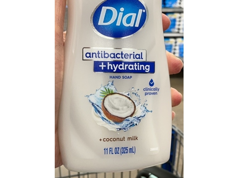 Dial Antibacterial + Hydrating Hand Soap, Coconut Milk, 11 fl oz/325 mL
