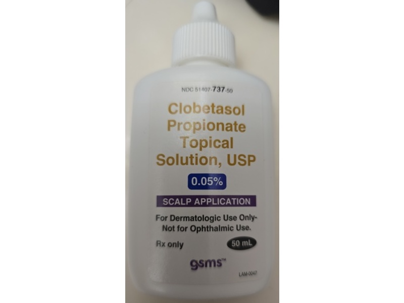 Clobetasol Propionate Topical Solution 0.05%, 50 mL, Gsms (Rx)