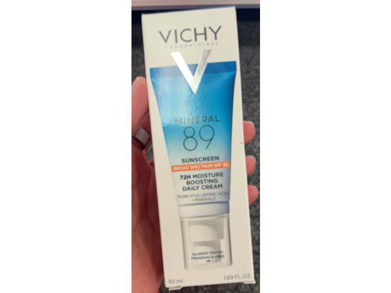 Vichy Mineral 89 Moisture Boosting Daily Cream Sunscreen, SPF 30, 1.69 fl oz/50 mL