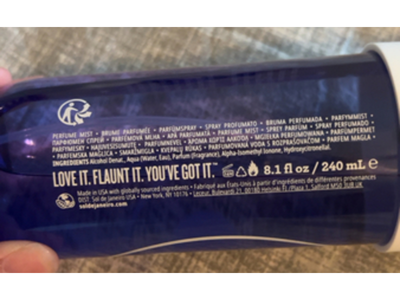 Sol De Janeiro Fragrance Perfume Mist, Cheirosa 59, 8.1 fl oz/240 mL