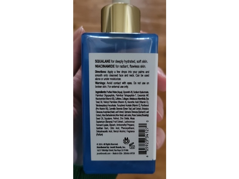 Valjean Labs Glass Skin Facial Serum, 2 fl oz/59 mL Ingredients