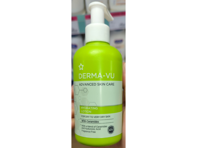 Derma-Vu Advanced Skin Care Hydrating Lotion, Ceramides, Hyaluronic Acid, Fragrance Free, 200 mL