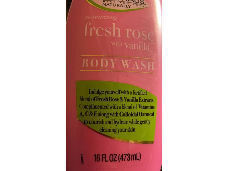 Spa-Haus Moisturizing Fresh Rose Body Wash, Vanilla, 16 fl oz/473 mL