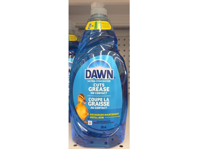Dawn Ultra Concentre Dishwashing Liquid, Clean Scent, 709 mL