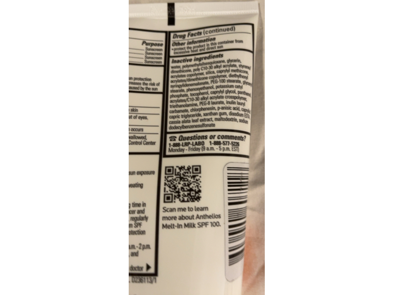 La Roche-Posay Anthelios Melt-In Milk Sunscreen, SPF 100, 5 fl oz/150 mL