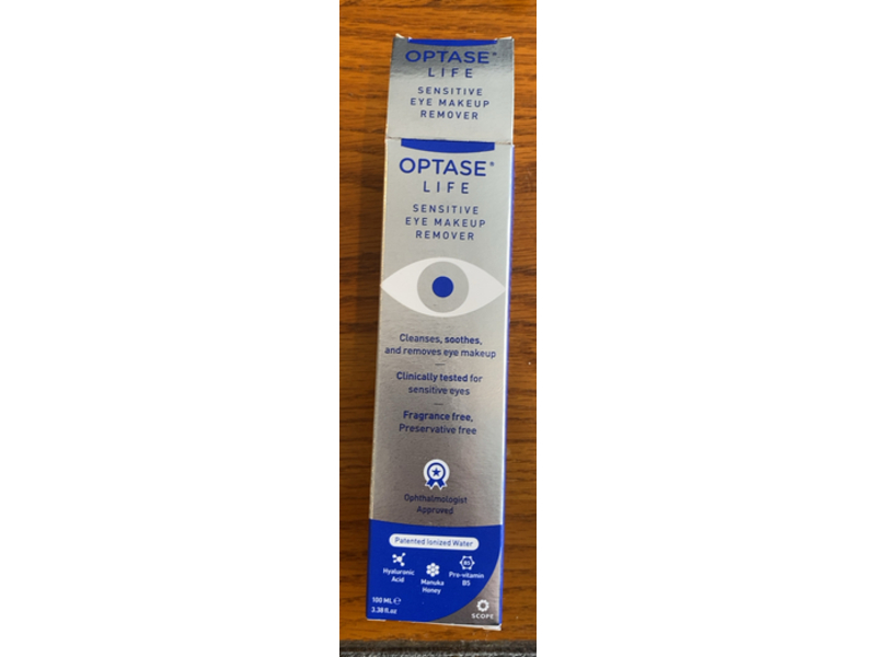 Optase Life Sensitive Eye Makeup Remover, 3.38 fl oz/100 mL