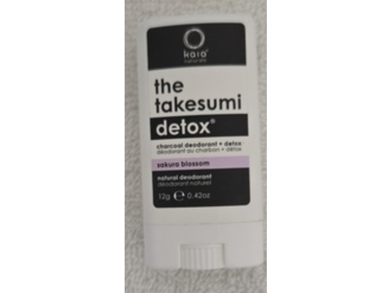 Kaia Naturals The Takesumi Detox Charcoal Deodorant + Detox, Sakura Blossom, 0.42 oz/12 g