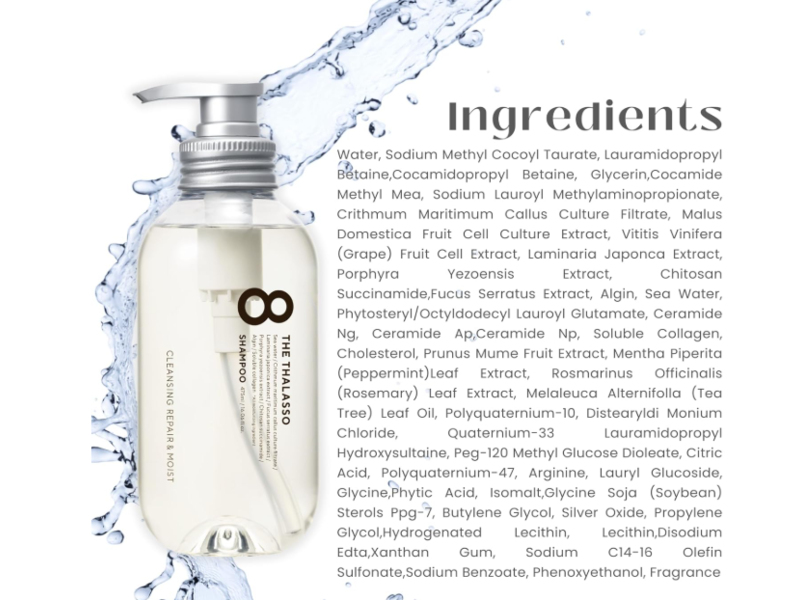 8 The Thalasso Anti-Dandruff Shampoo, 16.06 fl oz/475 mL