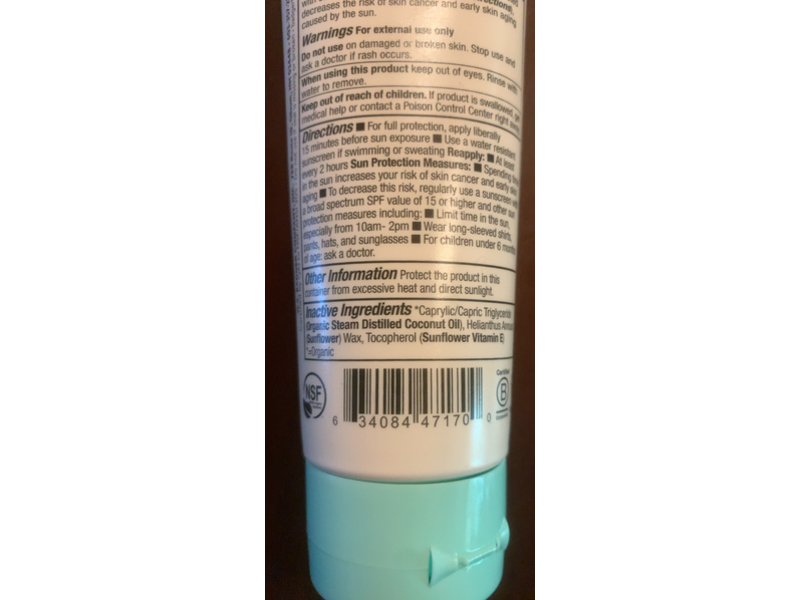 Badger Daily Mineral Sunscreen, SPF 30, 4 fl oz/118 mL