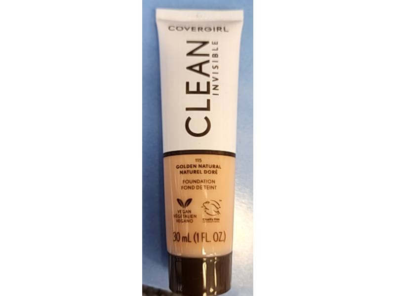 Covergirl Clean Invisible Foundation, 115 Golden Natural, 1 fl oz/30 mL