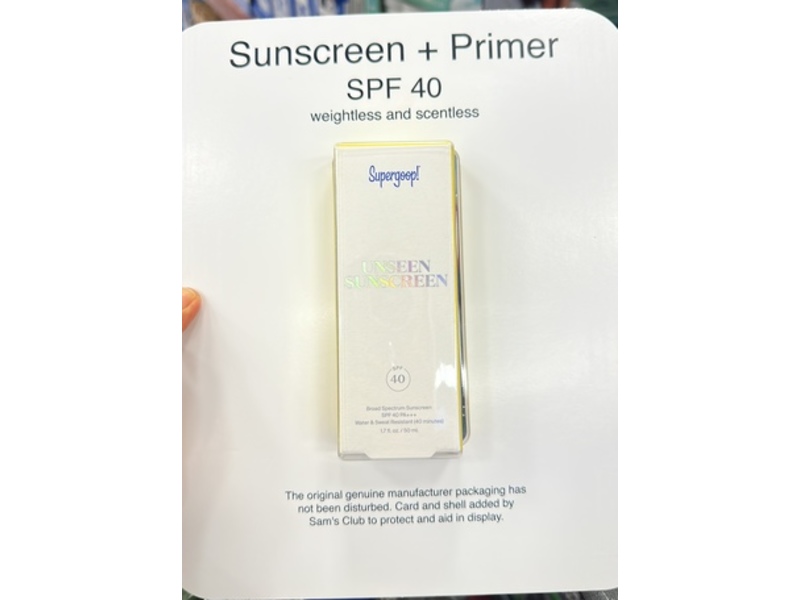 Supergoop! Unseen Sunscreen, SPF 40 PA+++, 1.7 fl oz/ 50 mL