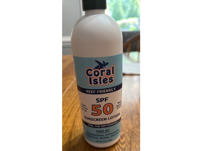 Coral Isles Reef Frendly Sunscreen Lotion, SPF 50, 16 oz/453 mL