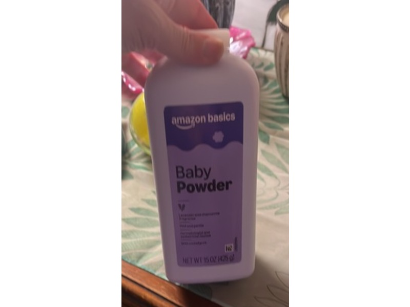 Amazon Basics Baby Powder, Lavender & Chamomile Cornstarch, 15 oz/425 g