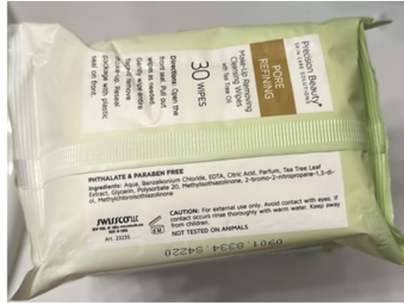 Precision Beauty Pore Refining Make-Up Removing Cleansing Wipes, Tea Tree Oil, Count 30