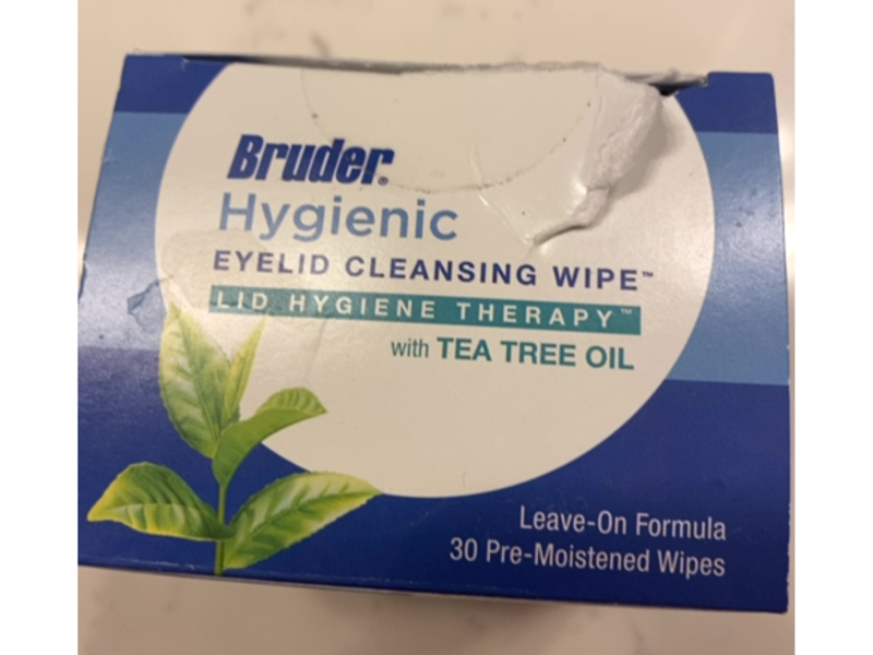 Bruder Hygienic Eyelid Cleansing Wipes, Tea Tree Oil, 30 Count