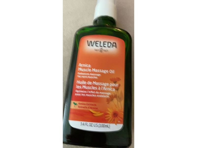Weleda Arnica Muscle Massage Oil, Arnica Extracts, 3.4 fl oz/100 mL