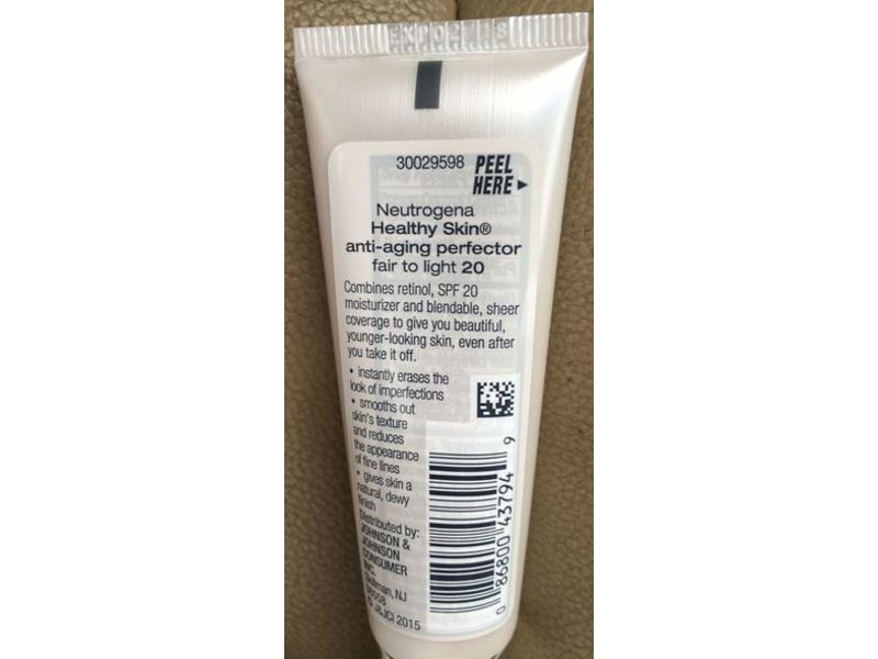Neutrogena Healthy Skin Anti-Aging Perfector, SPF 20, Fair To Light 20, 1.0 fl oz/30 mL