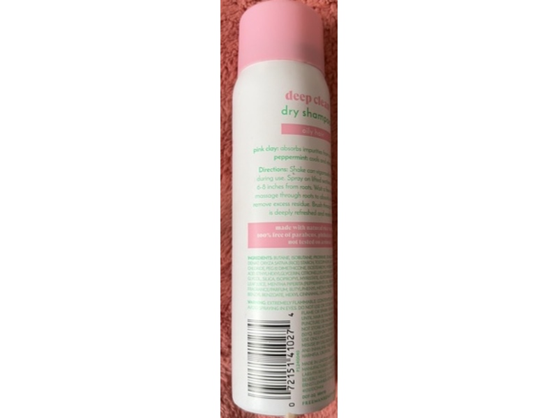 FREEMAN Psssst! Deep Clean Dry Shampoo, 1.76 oz/50 g, Pack Of 6