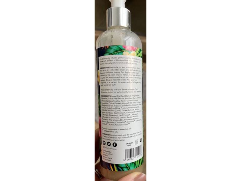 Flora & Curl Style Me Curl Defining Gel, Sweet Hibiscus, 10.1 fl oz/300 mL