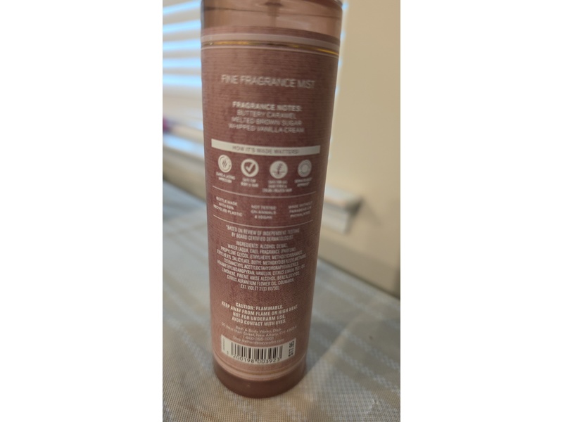 Bath & Body Works Fine Fragrance Mist, Caramel Vanilla, 8 fl oz/236 mL