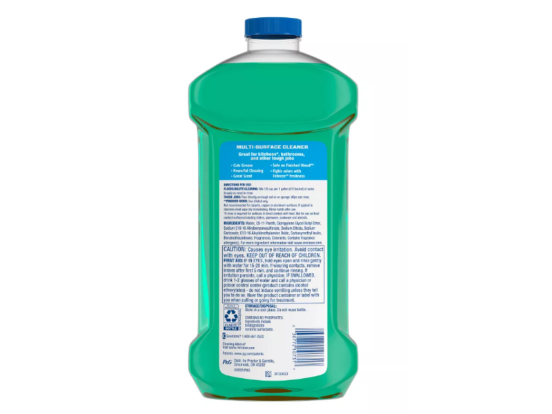 Mr.Clean Febreze Freshness Multi Surface Cleaner, Meadows & Rain Scent, 41 fl oz/1.21 L