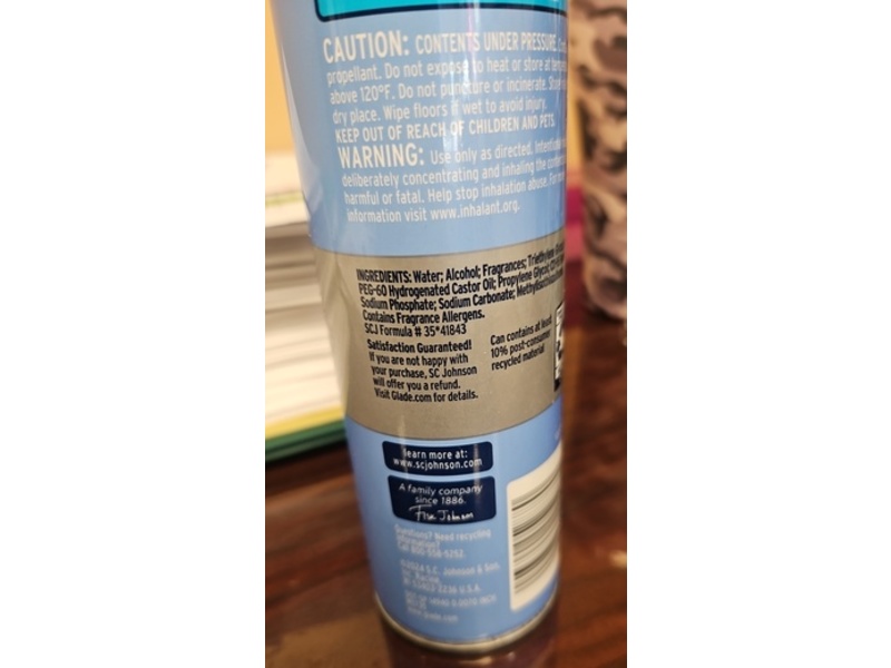 Sc Johnson Glade Odor Fighting Soft Mist Air Freshener, Clean Linen, 8 oz/226 g