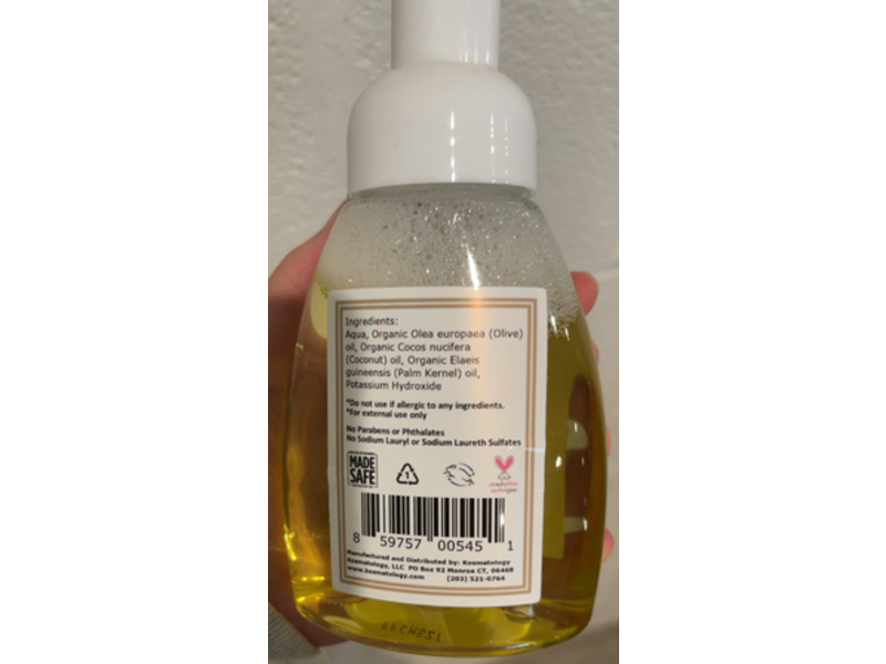 Kosmatology Foaming Hand Soap, Free & Clear, 8.5 fl oz