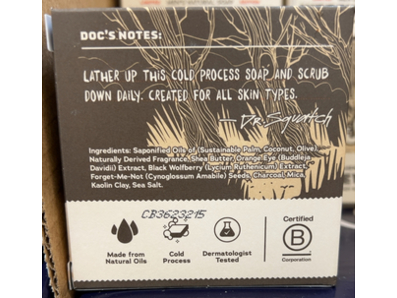 Dr. Squatch All Natural Bar Soap , Werewolf Wash, 5 oz/141 g