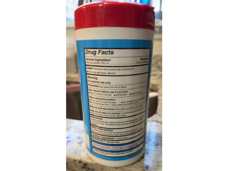 Equate 70% Isopropyl Alcohol Wipes, 40 Count