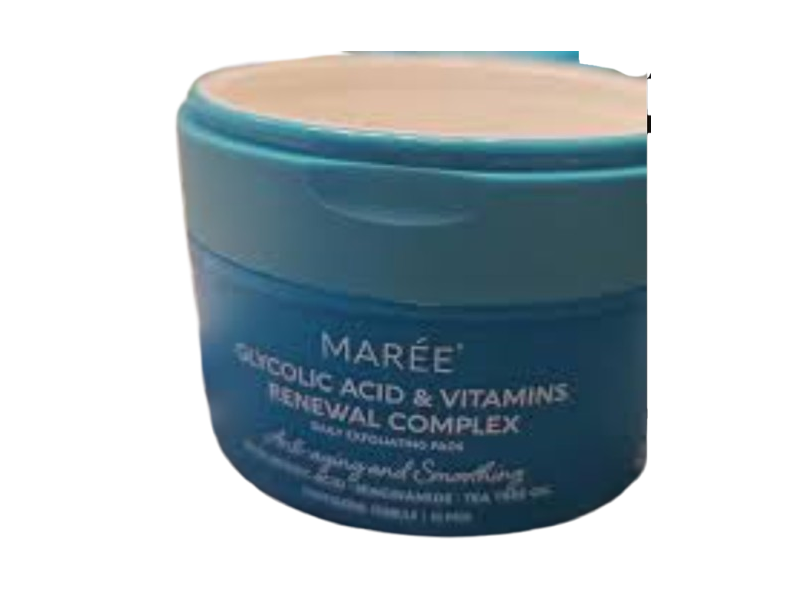 MAREE Renewal Complex Daily Exfoliating Pads, Glycolic Acid & Vitamins, 50 Count