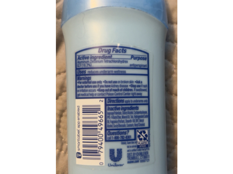 Suave Anti-Staining Antiperspirant Deodorant, Cocoa Butter & Shea, 2.6 oz/74 g