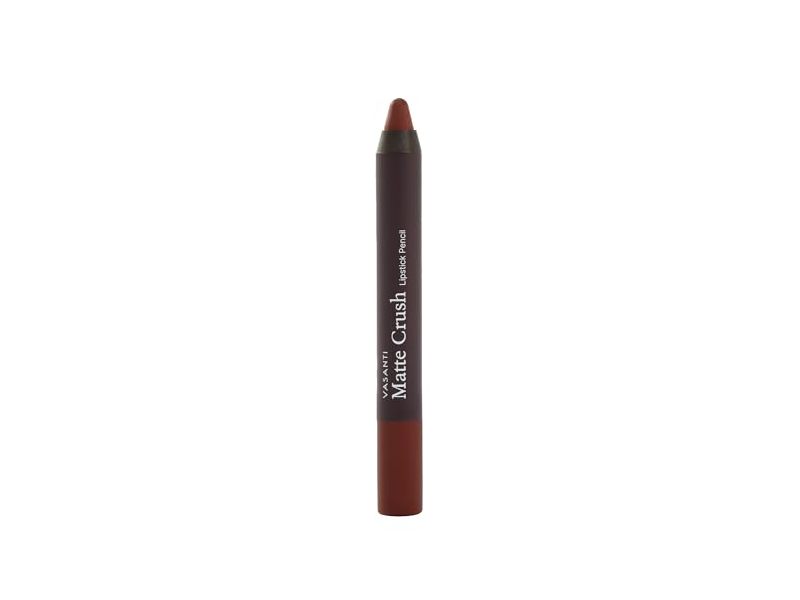 Vasanti Cosmetics Matte Crush Lipstick Pencil, Brownie Bite, 0.10 oz/2.8 g