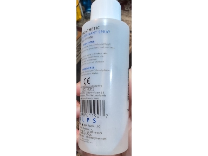 ALPS Prosthetic Antiperspirant Spray, 4 fl oz/118 mL