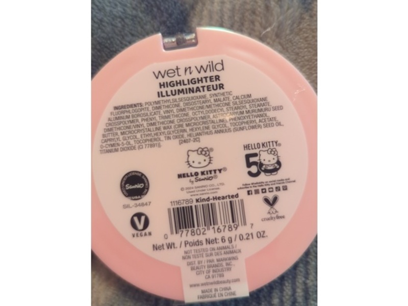 Wet n Wild Hello Kitty Highlighter, Kind Hearted, 0.21 oz/6 g