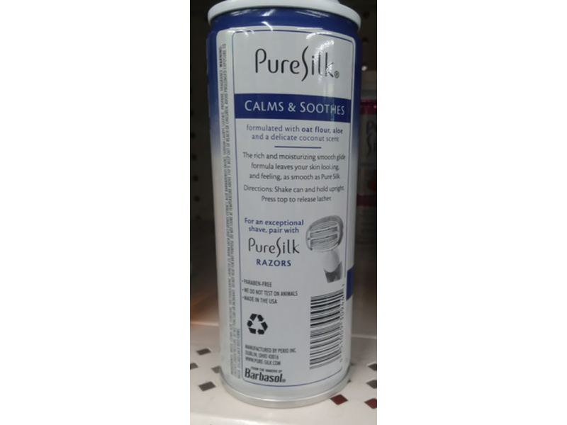 Pure Silk Shave Cream, Coconut & Oat Flour, 5 oz/142 g