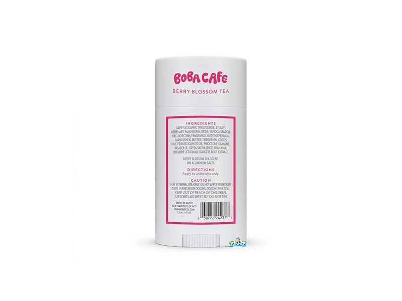 Native Boba Cafe Deodorant, Berry Blossom Tea, 2.65 oz/75 g