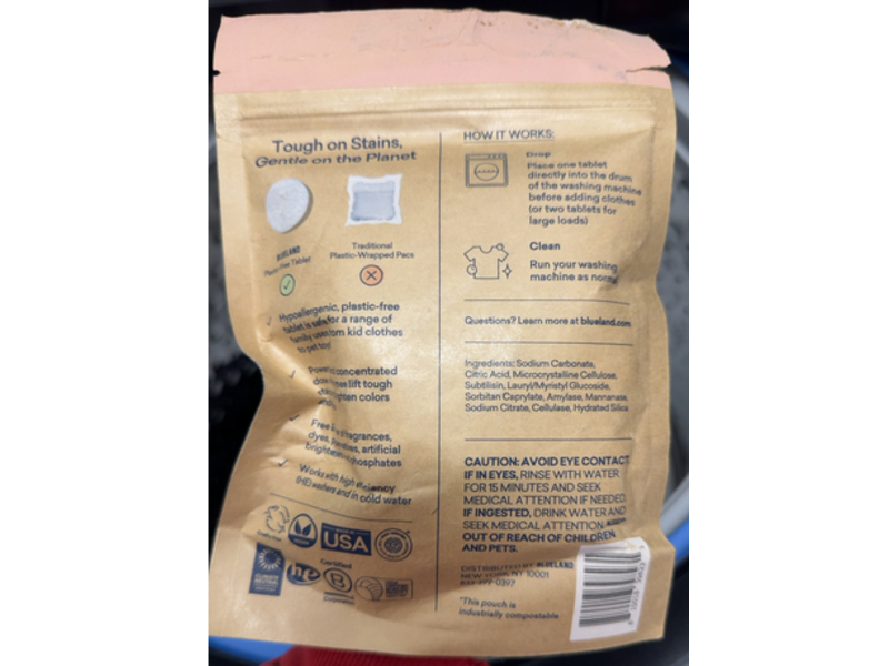 Blueland Laundry Detergent Tablets, Free & Clear, 36 Loads, 7.2 oz/205.2 g