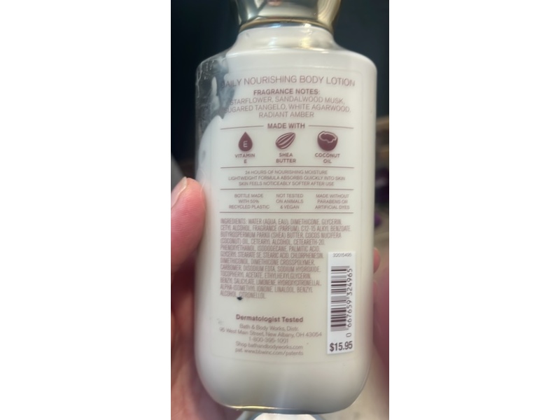 Bath & Body Works In The Stars Daily Nourishing Body Lotion, Shea Butter & Coconut Oil, 8 fl oz/236 mL