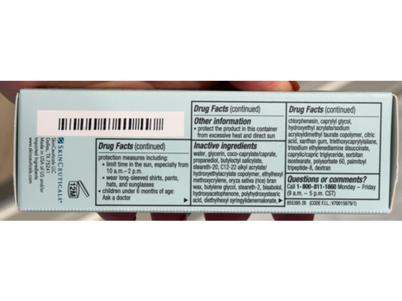 Skinceuticals Clear Daily Soothing UV Defense Sunscreen, SPF 50, 1 fl oz/30mL